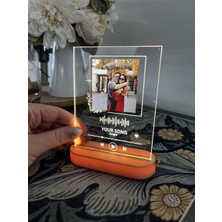 Kişiye Özel LED Işıklı Müzik Temalı Fotoğraf Çerçevesi