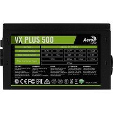 Aerocool 500W Vx Plus Serisi Aktif Pfc Güç Kaynağı (AE-VXP500A)