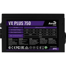 Aerocool AE-VXP750 Vx Plus 750W 58A Atx Aktif Pfc Güç Kaynağı