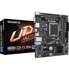 Gıgabyte H610M-S2H-V2-DDR4 3200MHZ 1xvga 1xhdmı 1xdp 1xdvı 1xm.2 USB 3.2 Matx 1700P (13. ve 12.nesil Işlemci Uyumlu)