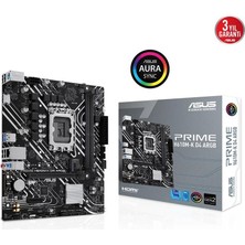 Asus Prıme H610M-K D4 Ddr4 3200MHZ 1xvga 1xhdmı 1xm.2 USB 3.2 Matx 1700P (12. / 13. ve 14. Nesil Işlemci Uyumlu)