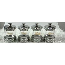 Roy King Helen 4'lü Kapaklı Baharatlık 14*9 cm Gümüş