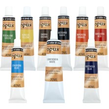 Opus Yağlı Boya 40 ml 8 Renk + 70 ml Işık Beyazı Pigmentora Colour Serie