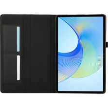 Infinix Xpad Siyah Için Kumaş Doku Pu Tablet Kılıfı (Yurt Dışından)