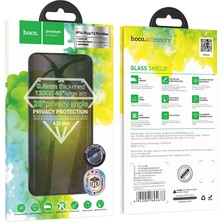 Hoco Apple iPhone 14 Plus/13 Pro Max 9d Hayalet Cam Tam Kaplayan Kırılmaz Tam Gizlilik Ekran Koruyucu
