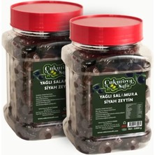 Çukurova Safir Gemlik Doğal Sofralık Yağlı Siyah Sele Zeytin 1000 gr