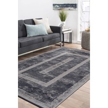 Da Vinci DJ01J Antrasit Çerçeveli Makine Halısı