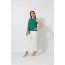 Moda Berray 3253 Kolsuz Bağlamalı Gömlek Mint Yeşili