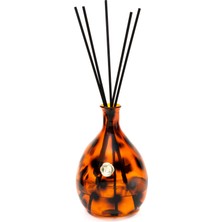 Missi Büyük Dekoratif Leopar Desenli Amorf Cam Şişe Dark Wood Oda Kokusu