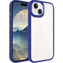 ZORE Apple iPhone 15 Plus Kılıf Zore Krom Kapak-Lacivert