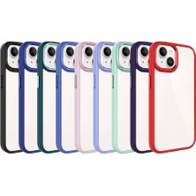 ZORE Apple iPhone 15 Plus Kılıf Zore Krom Kapak-Lacivert