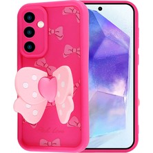 ZORE Samsung Galaxy A35 Kılıf Kamera Korumalı Figür Tasarımlı Zore Kapya Kapak-Pembe Açık