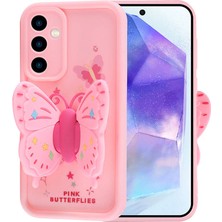 ZORE Samsung Galaxy A35 Kılıf Kamera Korumalı Figür Tasarımlı Zore Kapya Kapak-Pembe Açık