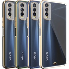 ZORE Vivo Y20S Kılıf Zore Voit Clear Kapak-Yeşil