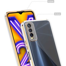 ZORE Vivo Y20S Kılıf Zore Voit Clear Kapak-Yeşil