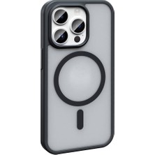 ZORE Apple iPhone 14 Pro Kılıf Magsafe Şarj Özellikli Mat Arka Yüzey Zore Sio Kapak-Koyu Mor
