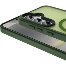ZORE Samsung Galaxy S24 Kılıf Magsafe Şarj Özellikli Mat Arka Yüzey Zore Sio Kapak-Lacivert
