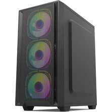 Strong Erebor 4x 120MM Rainbow Mesh Matx Gaming Oyuncu Bilgisayar Kasası Powersız