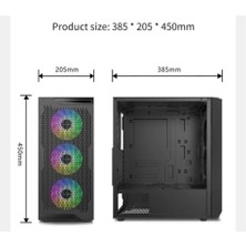 Strong North 4x 120MM Rgb Reset Buton Mesh Atx Gaming Oyuncu Bilgisayar Kasası