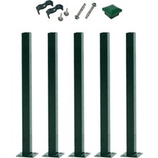 Telfence 100CM Antrasit Panel Çit Direği Aksesuarlı (5 Adet)