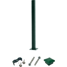 Telfence 150CM Siyah Panel Çit Direği Aksesuarlı