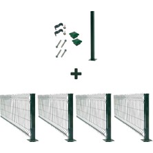 Telfence 50CM Siyah 4 'lü Panel Çit Takım Çift Telli + 1 Direk Avantaj Paketi (10 Metre)