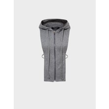 Trençkot Veya Ceket Içi Kapüşonlu Sweatshirt Görünümlü Iç Parça - Gri