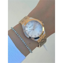 Ferrucci Çelik Kasa Kordon-Kadın Kol Saati+Bileklik