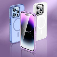 ZORE Apple iPhone 15 Pro Kılıf Airbagli Magsafe Wireless Şarj Özellikli Lens Koruyuculu Zore Klaptika Kapak-Gri