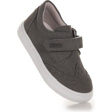 Kiko Kids Casual Cırtlı İlk Adım Erkek Bebek Ayakkabı Füme Renk Kauçuk Tabanlı