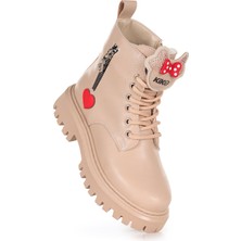 Kiko Kids Bella Günlük Fermuarlı Kız Çocuk Bot Ayakkabı