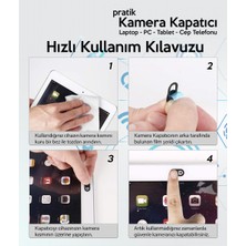 ThreeStep Pratik Web Kamera Kapatıcı - Ekstra Ince 0.7mm - Webcam Cover Gizliliğiniz Için Güvenli Kullanım