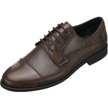 Costo Shoes NV1088-8  Kahve Açma Deri Büyük Numara Erkek Ayakkabı Rahat Geniş Kalıp