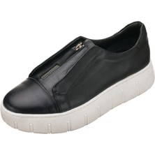 Costo Shoes CK01 Siyah Deri Gündelik Spor Ayakkabı Rahat Geniş Kalıp