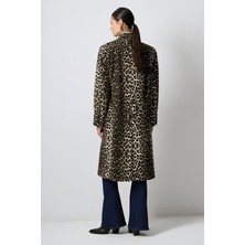 Touche Leopar Desenli Uzun Ceket MKN3051