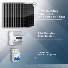 Matech 5kw Monofaz Hibrit Depolamalı Paket Sistem
