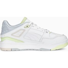 Puma Slipstream Women White Green Leather Sneaker Beyaz Yeşil Kadın Hakiki Deri Günlük Spor Ayakkabı