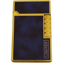 Black Martin Soft Flame Mavi-Gold Metal Çakmak