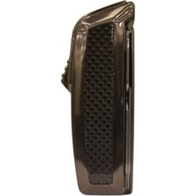 Parmida Tek Torch Pürmüz Gunmetal-Karbon Desenli Dahili Puro Makaslı Metal Puro Çakmağı
