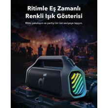 Anker Soundcore Boom 2 Plus Bluetooth Hoparlör - 140W- 2+2 Stereo Kanal - Bassup 2.0 - 30W Hızlı Şarj - 20 Saat Oynatma Süresi - Ipx7 Su Geçirmezlik - Rgb Işıklar - Usb-C - Özel Eq - Mavi - A3134