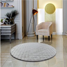 Tappeto Rex Tavşanı Bubble Post Yuvarlak Halı Gri (80   x   80 Cm)