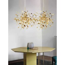 NZL Lighting Modern Ikili Pullu Altın Renkli Sarkıt Avize