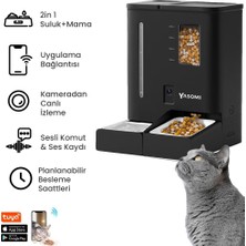 Yasomi DU-F03V Smartpaw+ 2si1 Arada 4l/5l Kapasiteli Pilli/Kablolu Akıllı Otomatik Mama ve Su Kabı