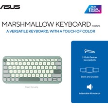 Asus Marshmallow Mini Kablosuz Bluetooth Sessiz Çoklu Cihaz Destekli Q-Türkçe KW100 Klavye