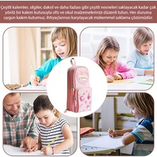 Ally Kawaii Büyük Kapasiteli Tuval Kalem Çantası Kızlar Için Kılıf Tutucu Kutusu