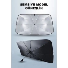 Conocer Yeni Model Araba Güneş Gölge Koruyucu Şemsiye Oto Ön Cam Güneşlik Dikiz Ayna Bölmeli 140*80CM