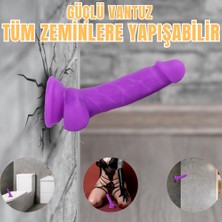 Erotica Myst Color Dildo ultra Yumuşak Dokulu Mor Realistik Yapay Penis