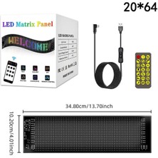 Wearfit Pro LED Matrix Panel 35CM Dijital Ekranlı Kumandalı App Uygulama Kontrolü Dükkan Tabela, Araba, Motor, Kamyon, Tır Otomobiller ve Motorlar Için