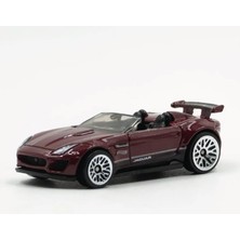 Hot Wheels 1/64 Ölçek Tekli Regular Arabalar HTD74 Hw Roadsters / '15 Jaguar F-Type Project 7 (Bordo)