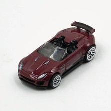 Hot Wheels 1/64 Ölçek Tekli Regular Arabalar HTD74 Hw Roadsters / '15 Jaguar F-Type Project 7 (Bordo)